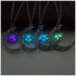Lunar Glow Pendant Necklace - Silver-Plated Moon Shape - EclipticJew